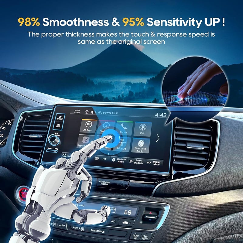 LFOTPP For 2026 Honda Ridgeline Screen Protector - 2024~2025 2026 Ridgeline (Sport/RTL/RTL-E/Black Edition) 9 inch Touchscreen [ClarityHD+] Ridgeline Accessories Anti Fingerprint 9H Hardness Tempered Glass* - Image 5